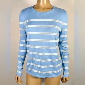 J. McLaughlin Women’s Size Medium Cotton Blend Knit Striped Sweater